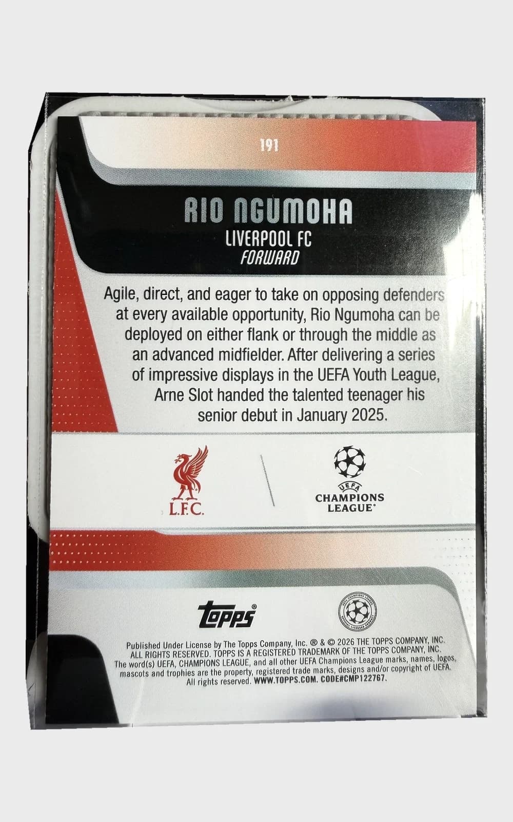 Rio Ngumoha — Rookie Card (RC) — Pink Holo Foil — (imagen 2)