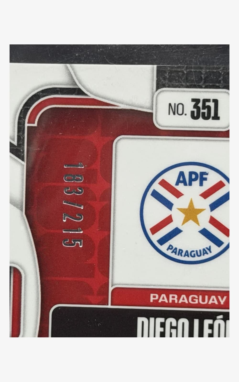 Diego León RC – Prizm Naranja – 183/215 — 351 Numerada /215 (imagen 3)