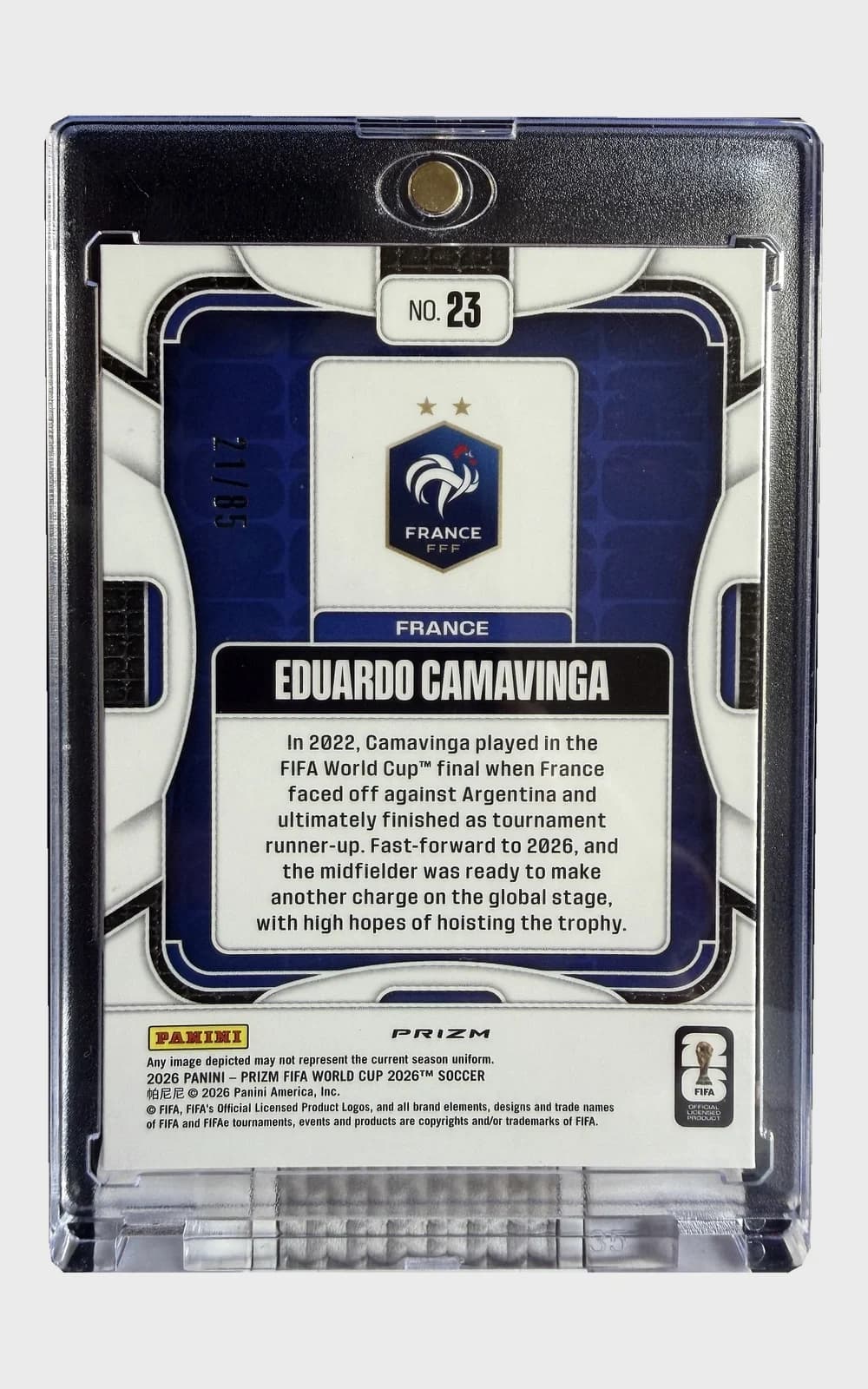 Eduardo Camavinga – Choice Red Prizm – 21/85 — 21/85 (imagen 2)