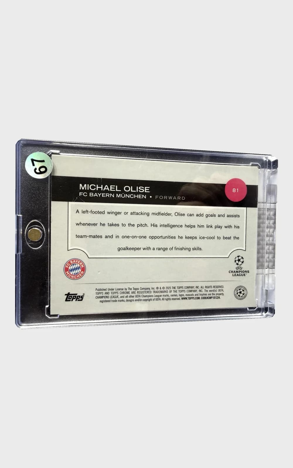 Michael Olise – Green Lava Refractor – 31/99 — 31/99 (imagen 2)