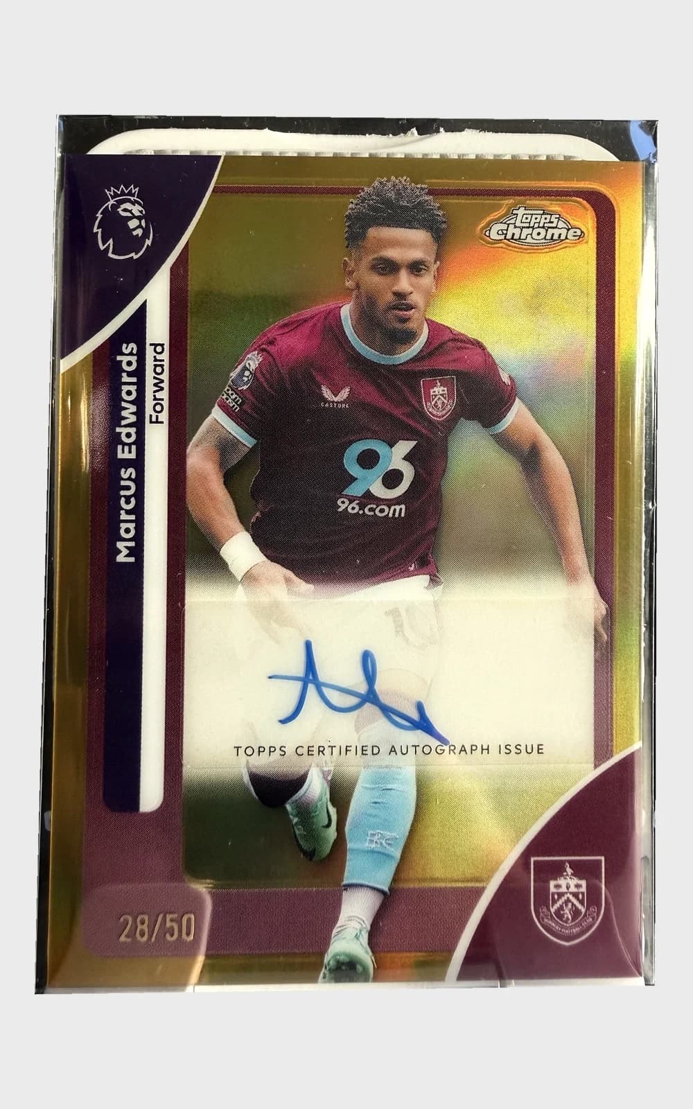 Marcus Edwards — Gold Refractor Autograph 28/50 — 28/50