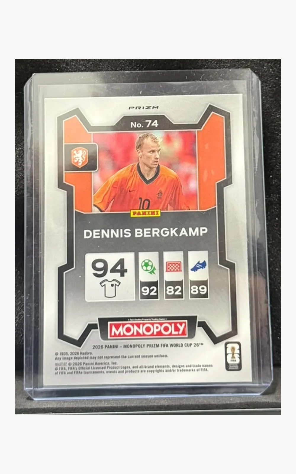Dennis Bergkamp – Monopoly Prizm azul – #74 — 74 (imagen 2)